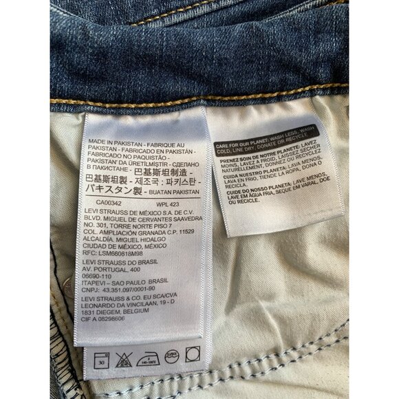 Levis Strauss & Co. Womens Classic Mid Rise Skinny Jeans Blue Denim Size 6 - Picture 7 of 14